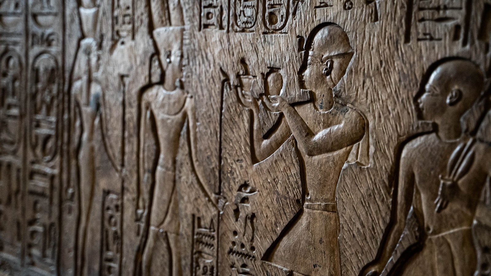 a group of statues